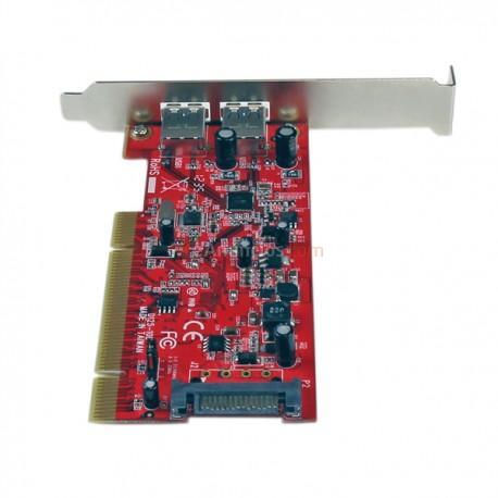 StarTech.com - Tarjeta Adaptador PCI USB 3.0 SuperSpeed de 2 puertos - Hub Concentrador Interno