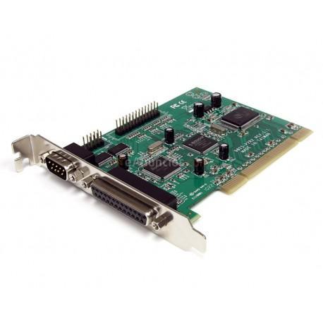 StarTech.com - Tarjeta Adaptadora PCI de 2 Puertos Serie DB9 UART 16C1050 y 2 Puertos Paralelo - Serial Combo