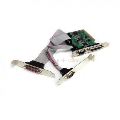 StarTech.com - Tarjeta Adaptadora PCI de 2 Puertos Serie DB9 UART 16C1050 y 2 Puertos Paralelo - Serial Combo