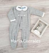 A pelele punto ochos cllo. Blanco sardon r091074 gris