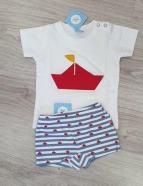 Conjunto niño baño boxer + camiseta sardon barquito r390195