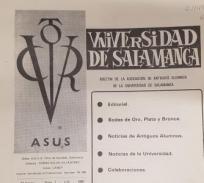 ASUS. Boletín de la Asociación de antiguos alumnos y amigos de la Universidad de Salamanca. Segunda época número 18 Año 1985