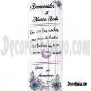 Cartel Boda Desmontable