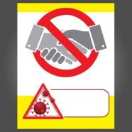 Vinilo impreso Mantenga distancia seguridad