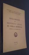 Reglamento del depósito legal de obras impresas (Decreto de 23 de diciembre de 1957) B.O. 20 de enero de 1958