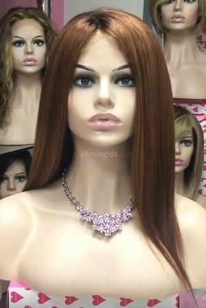 Peluca larga de cabello humano