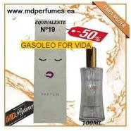 Oferta Perfume Mujer N19 GASOLEO FOR VIDA Alta Gama 10