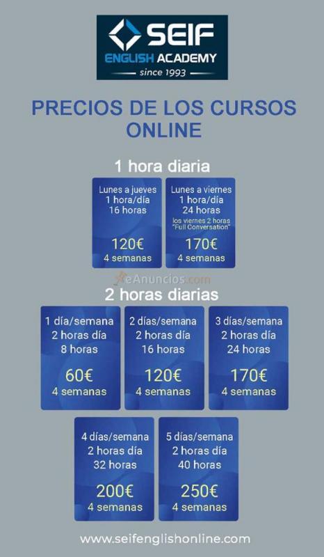 Cursos de inglés - Online y Presenciales