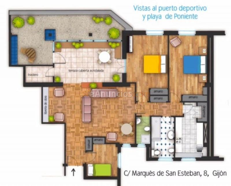 Atico en venta en  Centro, Gijón
