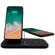 Akashi altdock4in1 cargador inalámbrico qi negro 4 en 1