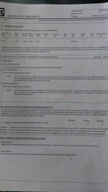 Se vende excelente solar urbano en centro de pastrana