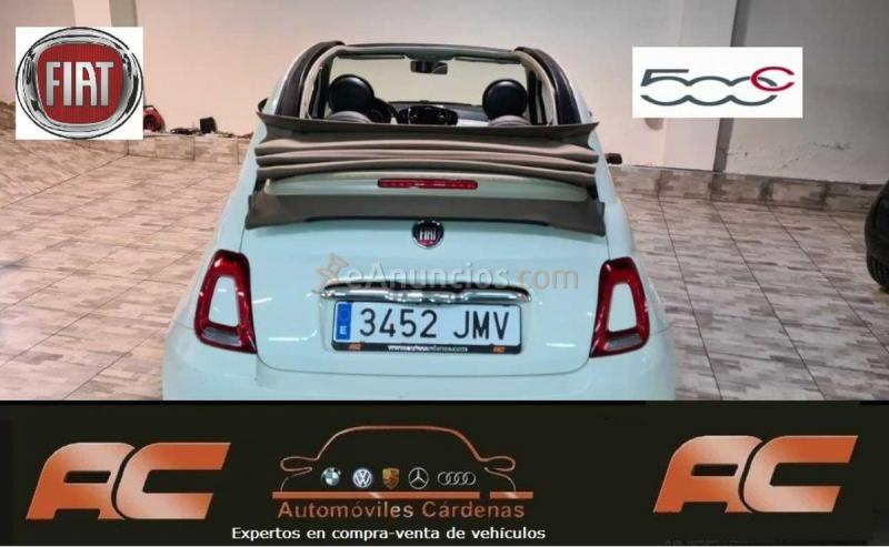Fiat 500C 1.2 LOUNGE 69CV CAPOTA BEIGE-CLIMA-LLANTA 16