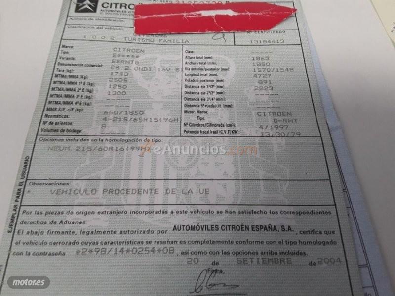 Citroen C8 2.0 HDi 16V SX En Automocion Pere de 2004 con 99.000 Km por 6.990 EUR. en Tarragona