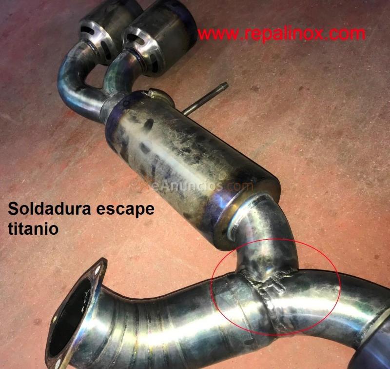 Colector escape, tubo escape. Soldadura